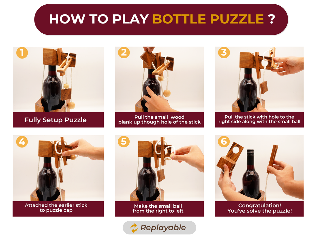 Think Before Drink Gift Wine Bottle Puzzles to Be Funny Unique
