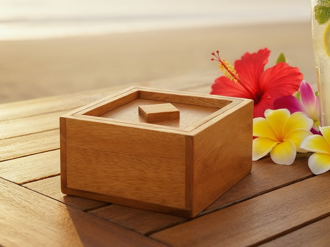 Treasure Secret Box Wooden Puzzle with Lock Hidden Compartment Brain T ...
