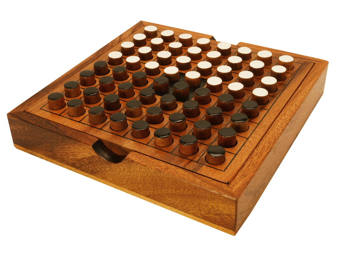 LOGOPLAY Gioco Del Mulino In Legno Samena - Gioco Da Tavolo Di Strategia Per 2 Giocatori, Dai 6 Anni - 2